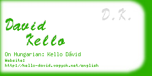 david kello business card